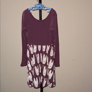 Tea Collection Plum Bunny Popsicles Print Dress Girl’s Size 6